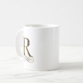 Monogram VIP Gold"R" Koffiemok (Voorkant links)
