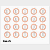 Monogram visgraat Stickers Oranje (Vel)
