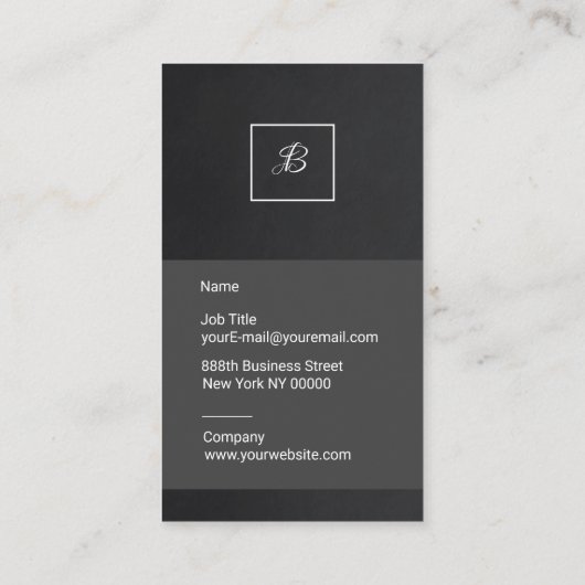 Monogram Visitekaartje (Achterkant)