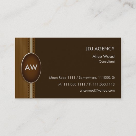 Monogram Visitekaartje (Voorkant)