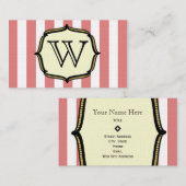 Monogram Visitekaartje - Circus geïnspireerd (Voorkant / Achterkant)