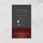 MONOGRAM VISITEKAARTJE EN RETRO/GRAY/MAROON (Achterkant)