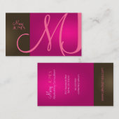 Monogram Visitekaartje en retro kleuren (Voorkant / Achterkant)