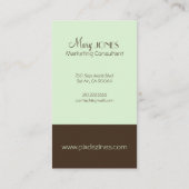 Monogram Visitekaartje en retro kleuren (Achterkant)