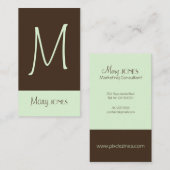 Monogram Visitekaartje en retro kleuren (Voorkant / Achterkant)