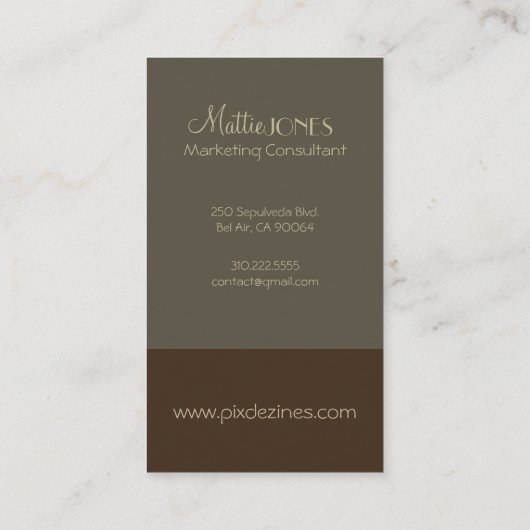 Monogram Visitekaartje en retrokleuren (Achterkant)