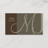 Monogram Visitekaartje en retrokleuren (Voorkant)