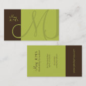 Monogram Visitekaartje en retrokleuren (Voorkant / Achterkant)