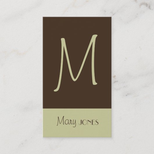 Monogram Visitekaartje en retrokleuren (Voorkant)