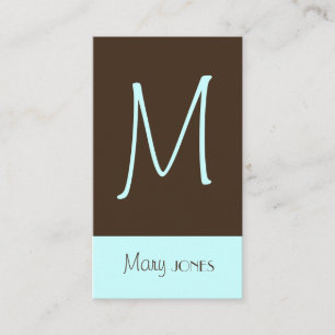 Monogram Visitekaartje en retrokleuren