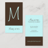 Monogram Visitekaartje en retrokleuren (Voorkant / Achterkant)