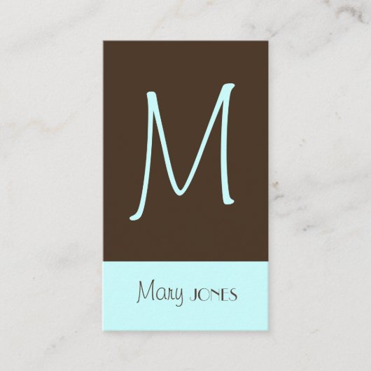 Monogram Visitekaartje en retrokleuren (Voorkant)