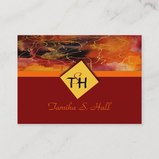 Monogram Visitekaartje met meerdere kleuren (Voorkant)