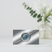 Monogram Visitekaartje van metaal en glas Sjabloon (Staand voorkant)