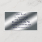 Monogram Visitekaartje van metaal en glas Sjabloon (Achterkant)