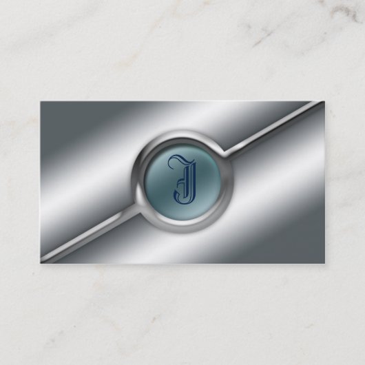Monogram Visitekaartje van metaal en glas Sjabloon (Voorkant)