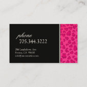 Monogram Visitekaartje voor afdrukken op luipaard (Achterkant)