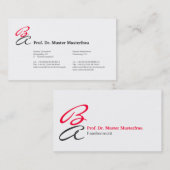 Monogram visitekaartjes (Voorkant / Achterkant)