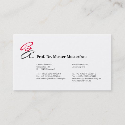 Monogram visitekaartjes (Voorkant)