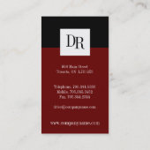 Monogram Visitekaartjes (Achterkant)