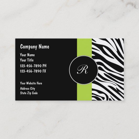 Monogram Visitekaartjes (Voorkant)