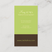 MONOGRAM-VISITEKAARTJES en retrokleuren Visitekaartje (Achterkant)