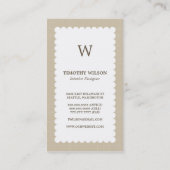  monogram Visitekaartjes - Groepering (Achterkant)