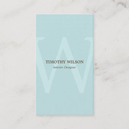 monogram Visitekaartjes - Licht blauw
