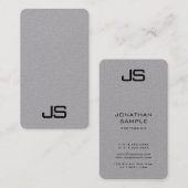 Monogram Visitekaartjes Moderne verticale Sjabloon (Voorkant / Achterkant)