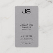 Monogram Visitekaartjes Moderne verticale Sjabloon (Achterkant)