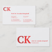 Monogram Visitenkarten Visitekaartje (Voorkant / Achterkant)