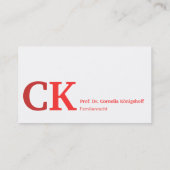 Monogram Visitenkarten Visitekaartje (Achterkant)