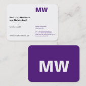 Monogram Visitenkarten Visitekaartje (Voorkant / Achterkant)