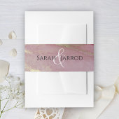 Monogram Viva Magenta Bruiloft Uitnodigingen Wikkel