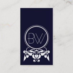Monogram Vlaamse [blauwe] Visitekaartjes