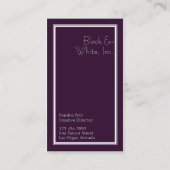 Monogram Vlaamse [paarse] Visitekaartjes (Achterkant)