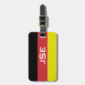 Monogram ~ Vlag van Duitsland Bagagelabel (Voorkant verticaal)