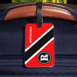 Monogram vlag van Trinidad en Tobago Bagagelabel