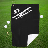 Monogram & Vliegtuig, Eenvoudig, Cool Aviation Golfhanddoek