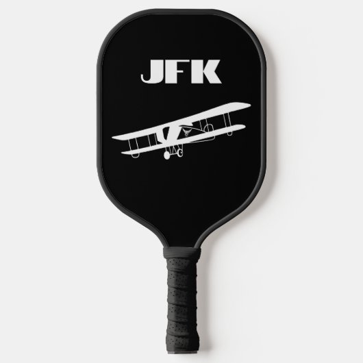 Monogram vliegtuig vliegen, Luchtvaart, minimalist Pickleball Paddle (Voorkant)