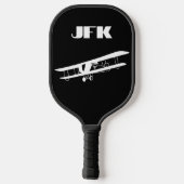 Monogram vliegtuig vliegen, Luchtvaart, minimalist Pickleball Paddle (Achterkant)