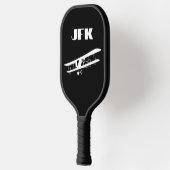 Monogram vliegtuig vliegen, Luchtvaart, minimalist Pickleball Paddle (Links)