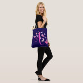 Monogram Vlinder Blauw Roze Tote Bag (Op model)