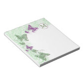 monogram vlinder florzirl notitieblok (Schuin)