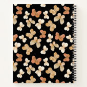  Monogram Vlinder Gepersonaliseerde naam Zwart Notitieboek (Achterkant)