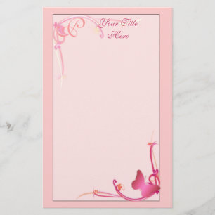 Monogram vlinderbriefpapier briefpapier