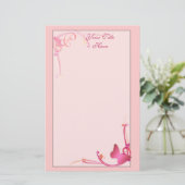 Monogram vlinderbriefpapier briefpapier (Staand voorkant)
