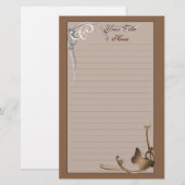Monogram vlinderstationery briefpapier (Voorkant / Achterkant)
