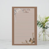Monogram vlinderstationery briefpapier (Staand voorkant)