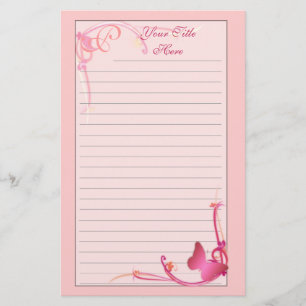 Monogram vlinderstationery briefpapier